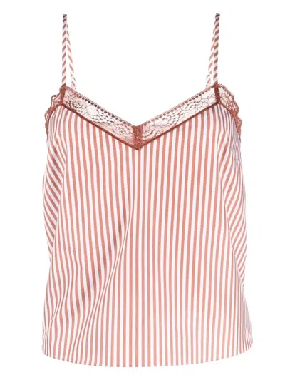 Eres Matins Striped Camisole Top In Muscade