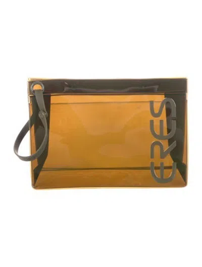 Pre-owned Eres Medium Cosmetic Bag In Green