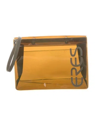 Pre-owned Eres Medium Cosmetic Bag In Green