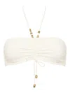 Eres Melia Gathered Bandeau Bikini Top In White