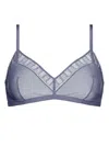 Eres Mémoire Lace Triangle Bra In Blue