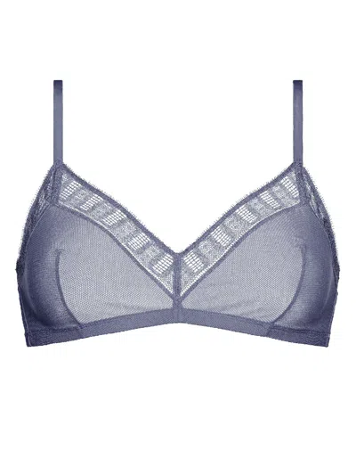 Eres Mémoire Lace Triangle Bra In Blue