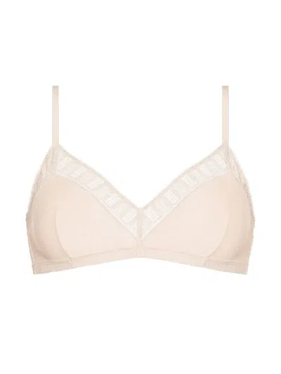 Eres Mémoire Lace Triangle Bra In Neutrals