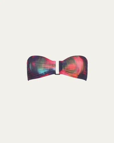 Eres Meridien Bandeau Bikini Top In Imprime Boreale