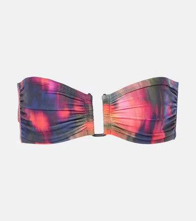 Eres Meridien Printed Bikini Top In Pink