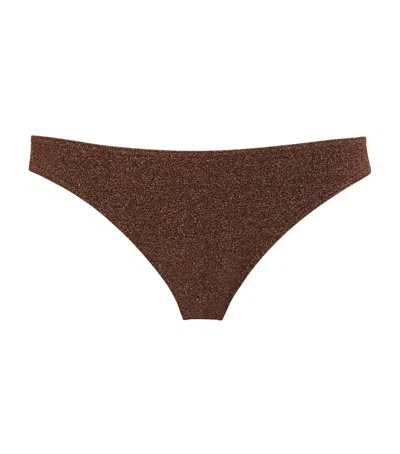Eres Metallic Etincelant Bikini Briefs In Brown