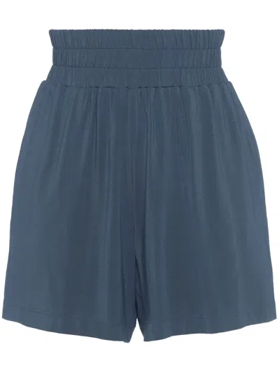 Eres Mia High-waist Shorts In Blue