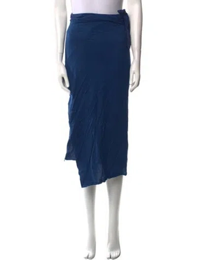 Pre-owned Eres Midi Length Skirt In Blue