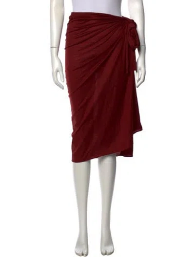 Pre-owned Eres Midi Length Skirt In Burgundy
