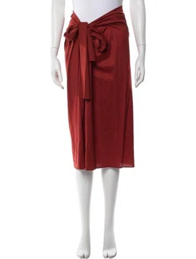 Pre-owned Eres Midi Length Skirt In Orange