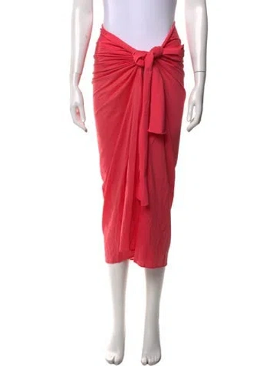Pre-owned Eres Midi Length Skirt In Red