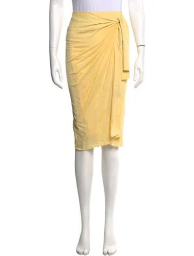 Pre-owned Eres Midi Length Skirt In Yellow