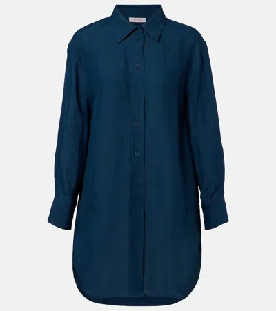 Eres Mignonette Linen Shirt In Blue