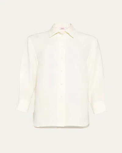 Eres Mignonette Linen Shirtdress In Corail Blanc