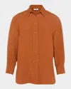Eres Mignonette Linen Shirtdress In Ecorce E25