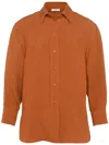 Eres Mignonette Linen Shirtdress In Orange