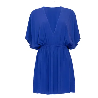 Eres Mini Kaftan Dress In Blue