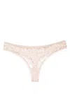 Eres Mini Tanga Floral Lace Thong In Neutrals