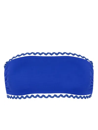 Eres Mix Bandeau Bikini Top In Indigo