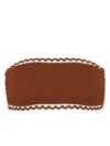Eres Mix Bandeau Bikini Top In Brown