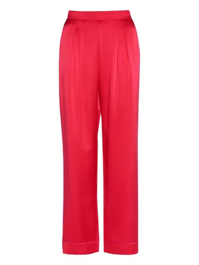 Eres Capitaine Pleated Pajama Pants In Amour_pivoine