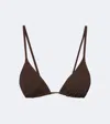 Eres Mouna Triangle Bikini Top In Brown
