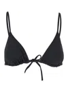 Eres Mouna Black Bikini Top With Triangular Cup And Rear Tie Closure In Tech Fabric Stretch Woman In Black