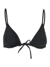 Eres Mouna Black Bikini Top With Triangular Cup And Rear Tie Closure In Tech Fabric Stretch Woman In Black