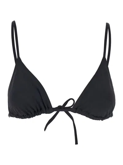 ERES 'MOUNA' BLACK BIKINI TOP WITH TRIANGULAR CUP AND REAR TIE CLOSURE IN TECH FABRIC STRETCH WOMAN