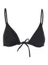 Eres Mouna Black Bikini Top With Triangular Cup And Rear Tie Closure In Tech Fabric Stretch Woman In Black