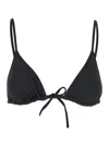 Eres Mouna Black Bikini Top With Triangular Cup And Rear Tie Closure In Tech Fabric Stretch Woman In Black