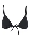 Eres Mouna Black Bikini Top With Triangular Cup And Rear Tie Closure In Tech Fabric Stretch Woman In Black