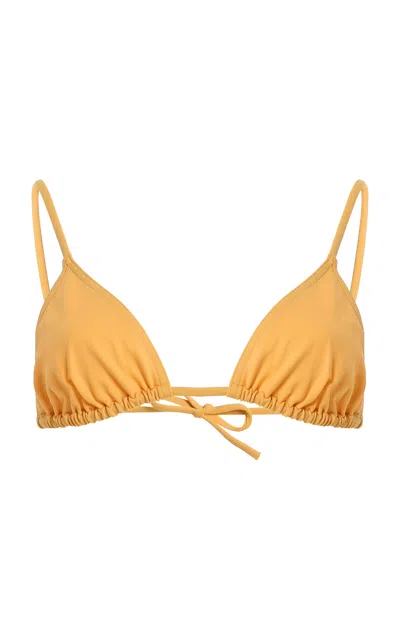 Eres Mouna Ruched Bikini Top In Yellow