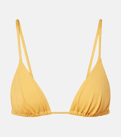 Eres Mouna Triangle Bikini Top In Yellow