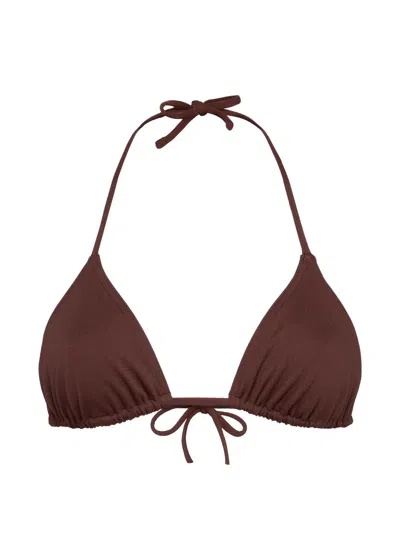 Eres Mouna Triangle Bikini Top In Brown