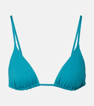 Eres Mouna Triangle Bikini Top In Blue