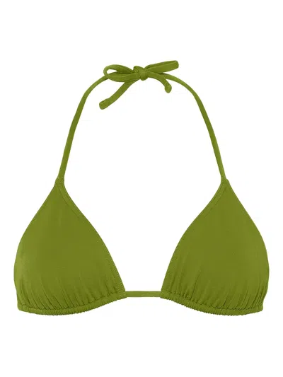Eres Mouna Triangle Bikini Top In Green