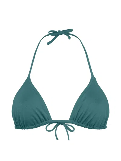 Eres Mouna Triangle Bikini Top In Green
