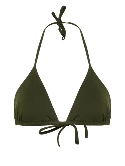 Eres Mouna Triangle Bikini Top In Green