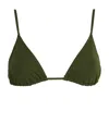 Eres Mouna Triangle Bikini Top In Green