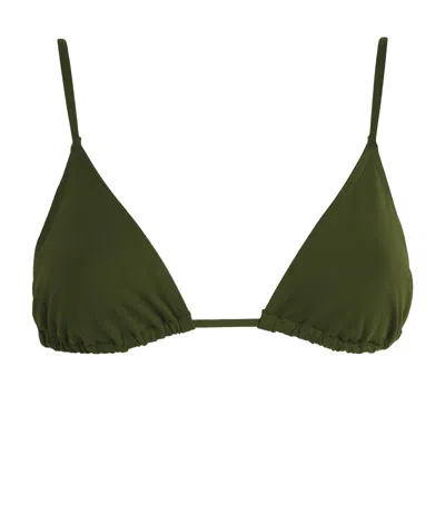Eres Mouna Triangle Bikini Top In Green