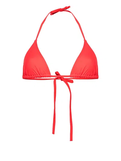 Eres Mouna Triangle Bikini Top In Red