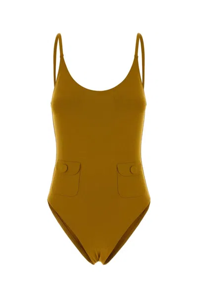 Eres Decouverte Stretch Nylon Swimsuit Scoop Back In Green