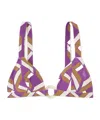 Eres Must-have Printed Triangle Bikini Top In Multi