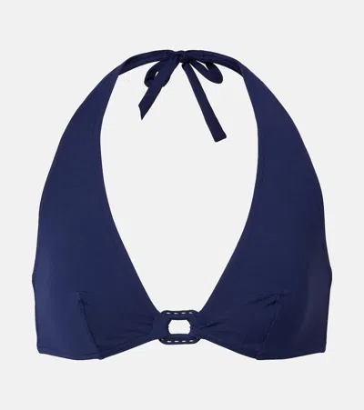 Eres Navire Embellished Bikini Top In Nautique