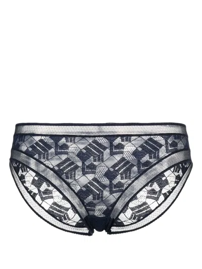 Eres Neige Lace Briefs In Blue