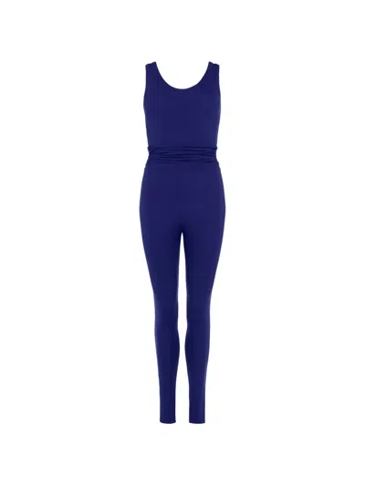 Eres Nellie Ribbed-knit Jumpsuit In Blue
