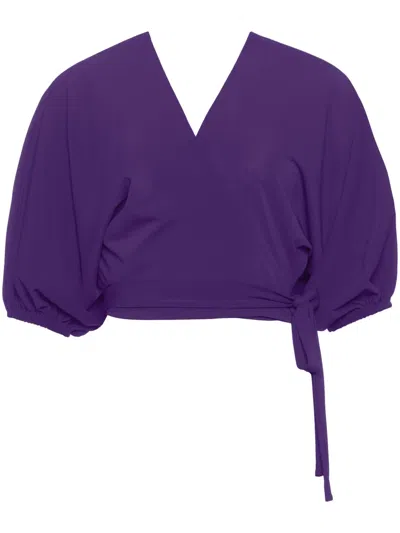 Eres Nina Cropped Wrap Blouse In Inka