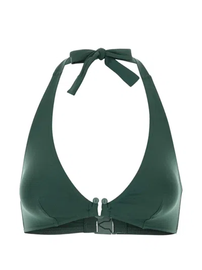 Eres Noctambule Halterneck Triangle Bikini Top In Green