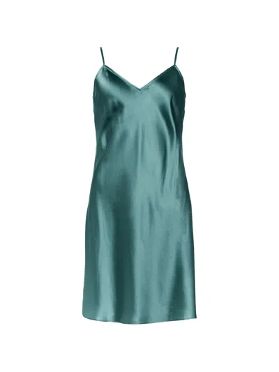 Eres Nouba Silk Slip Dress In Green